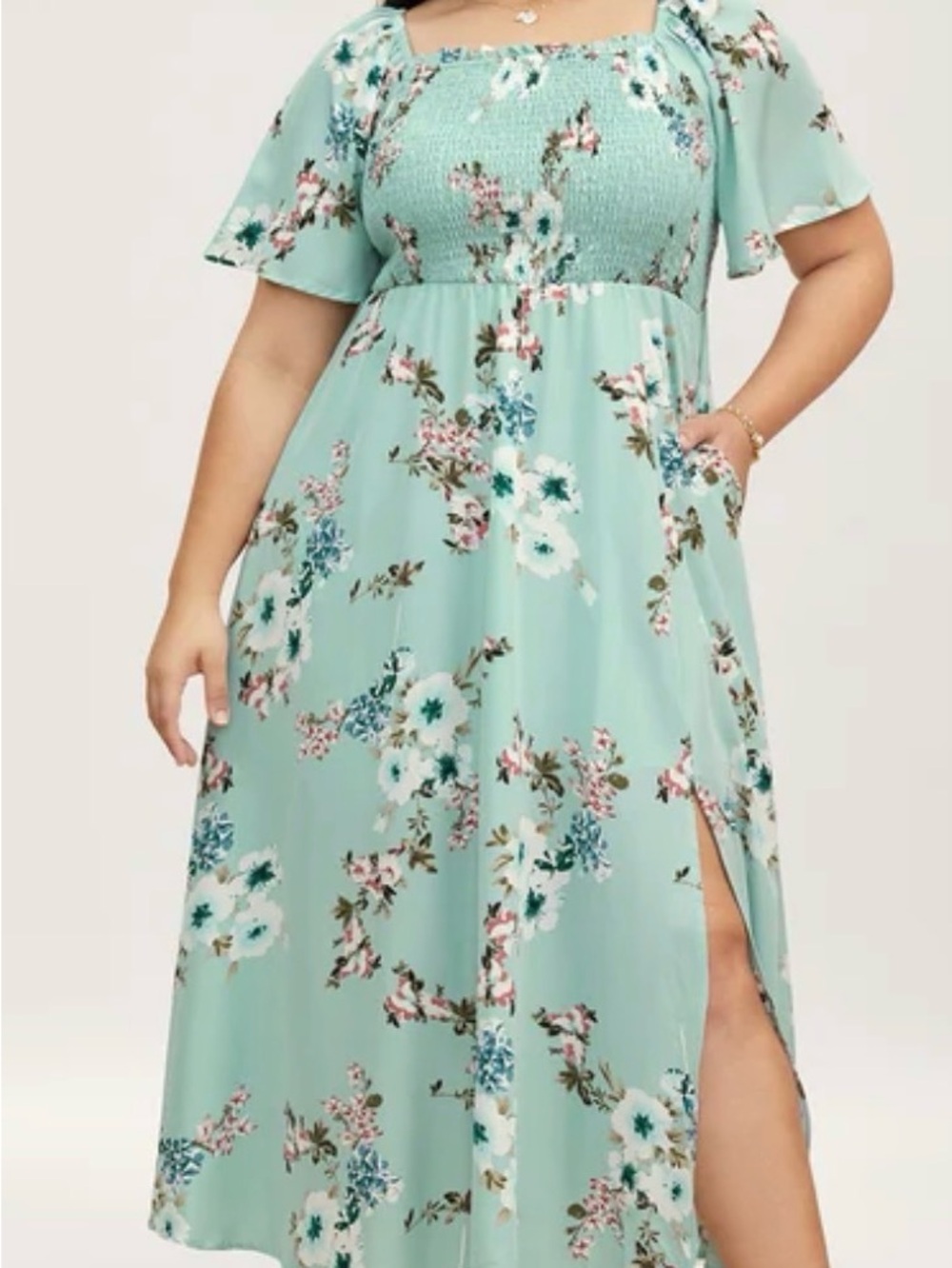 BloomChic Light Blue Floral Maxi Dress